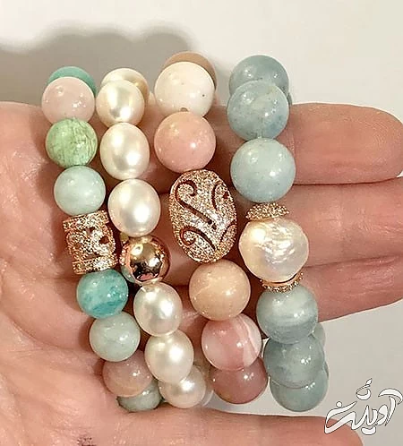 ساخت دستبندهای مرواریدی،دستبند دست ساز طراحی دستبندهای مرواریدی,مدل دستبند دست ساز